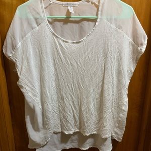 White sheer shirt
